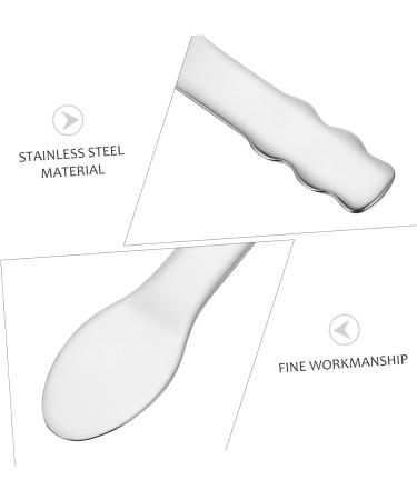 Gogogmee Stainless Steel Spoon Skin Caring Tool Facial Scoop Makeup Pick Spoons Cream Scoops Beauty Spatulas Facial Spoon Facial Cream Spoons Makeup Supply 6.5x2x0.2cm Silver - Buy Online on SooperMarket.com
