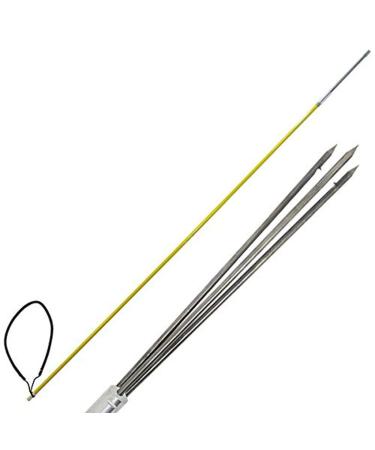 Scuba Choice 5' One Piece Spearfishing Fiber Glass Pole Spear with 3 Prong Barb SS Paralyzer Tip