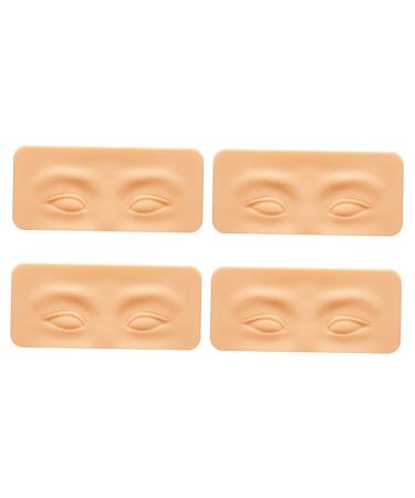 Baluue 4pcs Eyebrow Practice Block Makeup Practice Eye Make up Training Skin Practice Eye Board 16x7cm As Shown