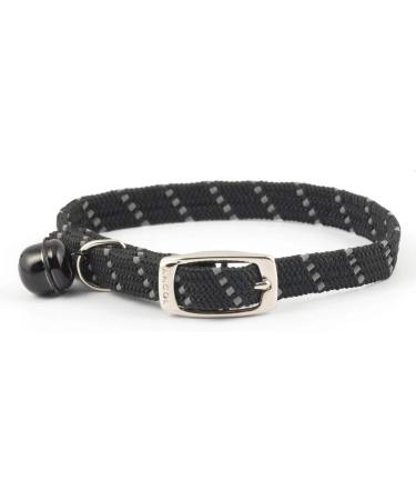 Ancol Reflective all-elastic Cat Collar Black Black 1 Count (Pack of 1) Single - Buy Online on SooperMarket.com