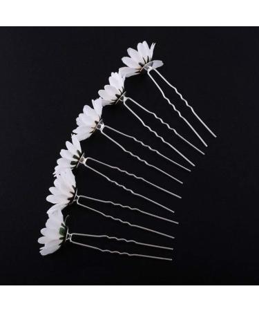 FRCOLOR Daisy Hair Clips 12Pcs - Bridal Floral Bobby Pins for Wedding Beach Party - Buy Online on SooperMarket.com