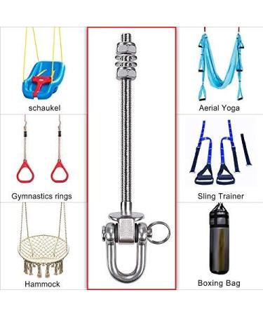 SELEWARE Heavy Duty Swing Hanger Set - Stainless Steel - M10 x 8.8 Swing Bolts - 1800LB Capacity - 6pcs - Buy Online on SooperMarket.com