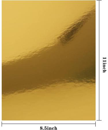 Gold Metallic Paper Sheets 60 Pack Golden Foil Mirror CardStock Shimmering Paper For Decorative Weddings & Birthdays Invitations Cardmaking & Paper Crafts Size 8.5 x 11 - Buy Online on SooperMarket.com
