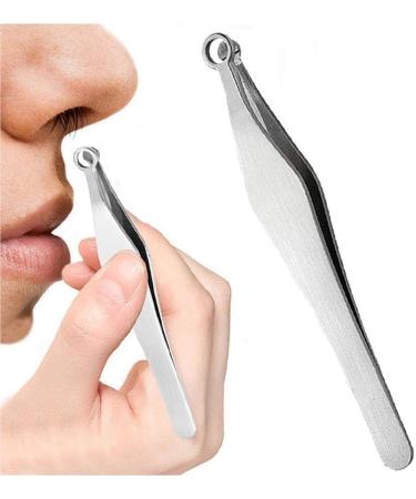 Dajidafu Nose Hair Trimming Tweezers Stainless Steel Nasal Hair Trimmer Grooming Scissor Eyebrow Trimmers Cleaning Tools - Buy Online on SooperMarket.com