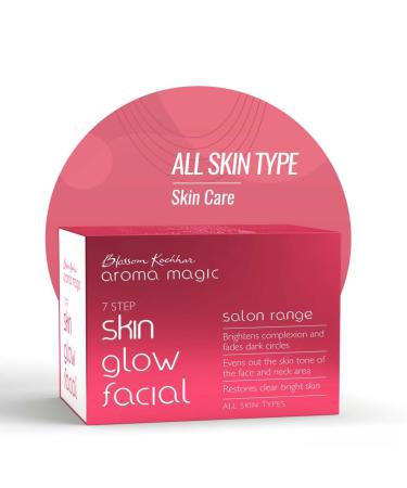 Aroma Magic Skin Glow Facial Kit - Multi Use | 7 Steps Skincare Set | Reduces Dark Circles | Gently Removes Dead Skin | Restores Clear & Radiant Skin
