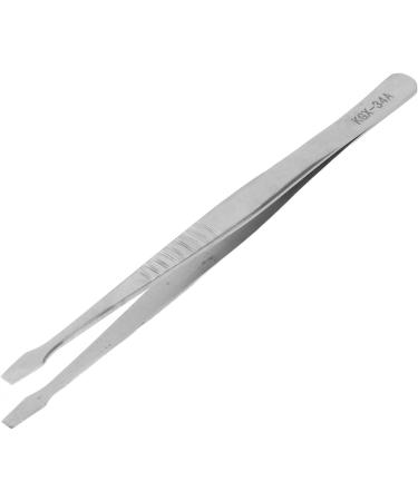 Flat Tweezers for PCB Soldering & Arc Welding | Alloyed Steel Long Handle Straight & Curved Design - Buy Online on SooperMarket.com