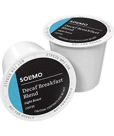 Amazon Brand Solimo Decaf Light Roast Coffee Pods, Breakfast Blend, Compatible with Keurig 2.0 K-Cup Brewers,Pack of 100