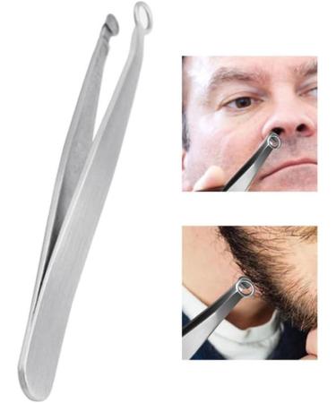 Nose Hair Tweezers Stainless Steel Tweezers Round Tip Face Hair Remover Eyelash Eyebrow Tweezers for Trimming and Grooming Facial Nasal Eyebrow Hair Ingrown Hair - Buy Online on SooperMarket.com