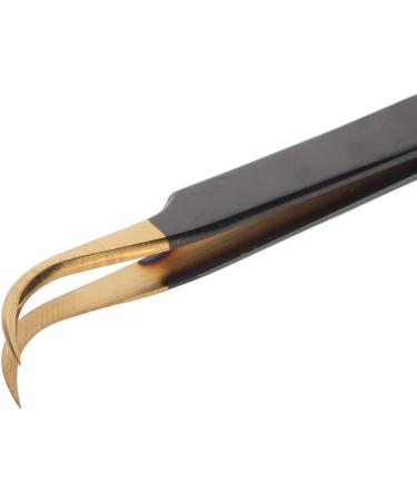 Premium Stainless Steel Curved Eyelash Extension Tweezers for Beauty Salons | Precision Tools for Perfect Lash Application - Buy Online on SooperMarket.com