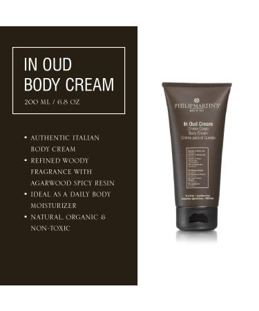 Philip Martin's Oud Body Cream - Nourishing Jojoba Oil Lotion with Bio Extracts (6.8 oz) | International Shipping Available - Buy Online on SooperMarket.com