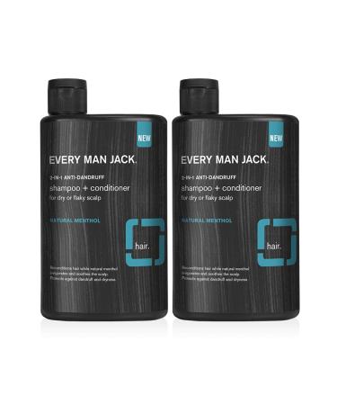 Every Man Jack 13.5 Ounce 2-in-1 Anti-dandruff Shampoo + Conditioner - Eucalyptus (twin Pack) 27 Fluid Ounce