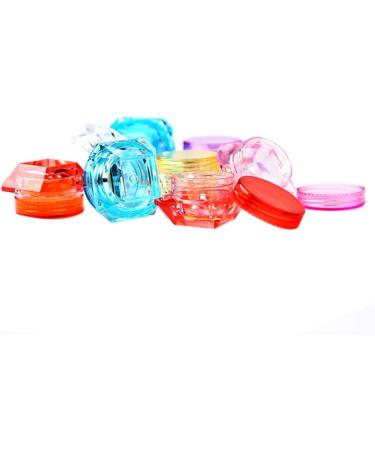 Desikixudy Cosmetic Sample Container Plastic Clear Cosmetic Pot Jars with Screw Cap Lid for Eye Shadow Nails Powder Jewelry - Buy Online on SooperMarket.com