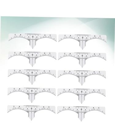 PLAFOPE Scale Ruler 10pcs Set Makeup Stickers Eyebrow Ruler for Microblading Makeup Ruler Eyebrow Stickers Make up - Buy Online on SooperMarket.com