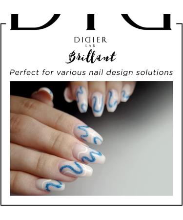 Didier Lab - Premium UV Gel Nail Polish - Brillant No. 19 - Gel Nail Varnish - Nail Art - Long-Lasting High Gloss Wear - Blue Gel Nail Polish - Gel Nails - Glitter Gel Nail Polish - Rich Pigment - Buy Online on SooperMarket.com