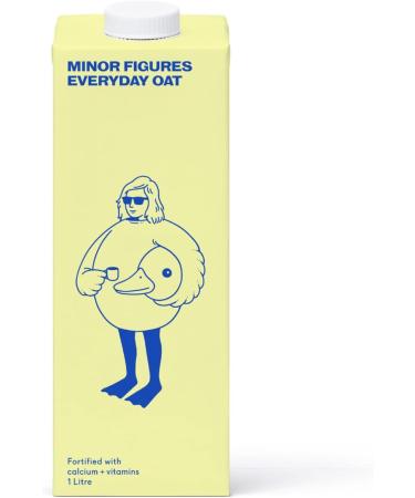 Minor Figures Barista Organic Oat Milk Made in The UK (No Added Sugar/Non Dairy Milk/Vegan & Everyday Oat Milk with Calcium and Vitamins 1 Litre x 6 Cartons - Buy Online on SooperMarket.com