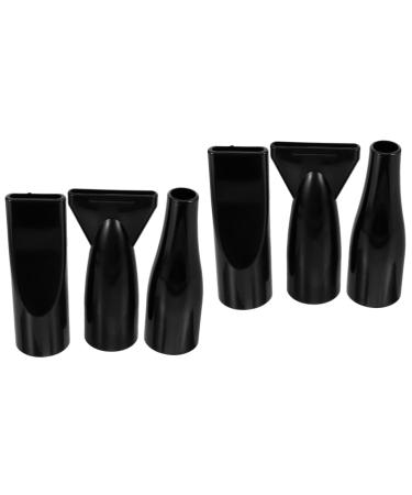 Angoily 6 Pcs Pet Water Blower Hairdryer Blow Dryer Diffuser Accessories Hairdressing Tool Styling Tool Hair Styling Nozzle Dryer Nozzle Replacement The Dog Abs Mouthpiece 12.00X6.10X4.00CMx2pcs Blackx2pcs