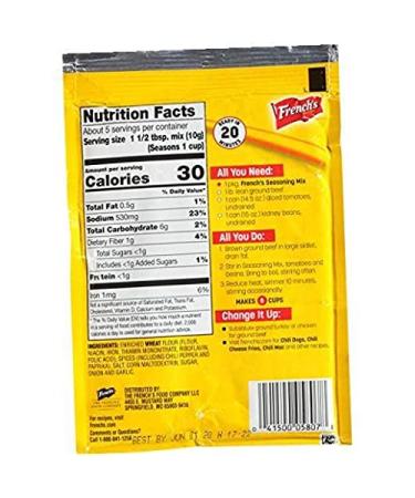 French's Original Chili-O Seasoning Mix (Pack of 4) - 1.75 oz Packets (4 Pack) - Buy Online on SooperMarket.com