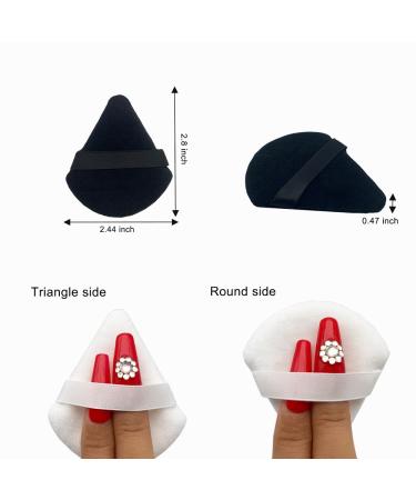 12Pcs Velvety Triangle Powder Puff Set for Flawless Makeup Application - Buy Online on SooperMarket.com