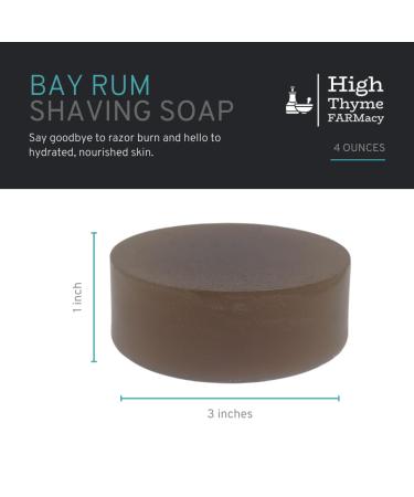 Bay Rum Shaving Soap Puck - 4 oz Large Bar in Travel Tin | Premium Men's Shave Soap Made in the USA - Buy Online on SooperMarket.com