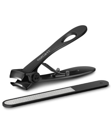 SZQHT Fingernail Clippers Nail Clippers for Tough Fingernails or Thick Toenails Heavy Duty Stainless Steel Nail Cutters Toenail Clippers for Elder Men  Seniors  Adults(Black)