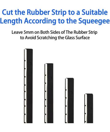 41 Inch Rubber Strip Glass Squeegee Refills Window Cleaner Scraper Strip Replacement Window Glass Cleaning Tool 2 Colors Black - Buy Online on SooperMarket.com
