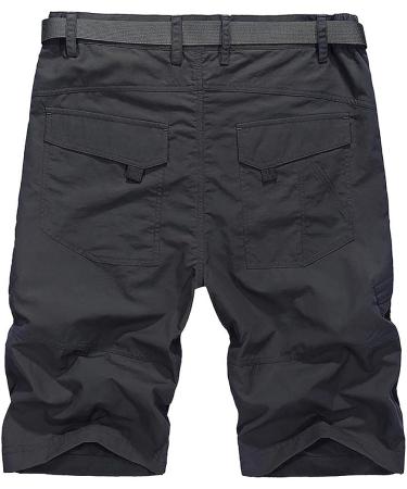 Men's Quick Dry Cargo Hiking Shorts | Lightweight & Stretchy | Multi-Pocket Outdoor Summer Short | 30-46 Sizes - Black - Buy Online on SooperMarket.com