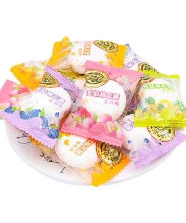Fruit filled cotton candy fruit sugar peach&orange flavor delicious jam gummies sweet snacks New Year soft candy gift pack desserts casual snacks dim sum (Blueberry flavor 1560g(about 192pcs)) Blueberry flavor 1560g(about 192pcs) - Buy Online on SooperMarket.com