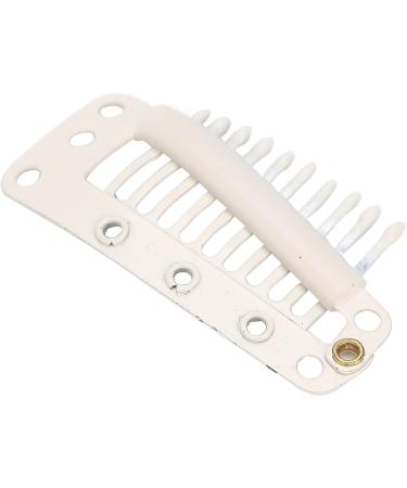 Hair Extension Clip 10 tooth Design Wig Clip Durable and Safe Functional for Wigs Hair Weaving for Most People(creamy-white) - Buy Online on SooperMarket.com