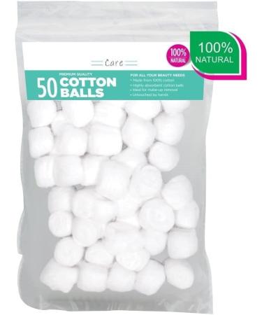 sainio Cotton Ball for Eye Face Makeup and Nail Paint Remover (Pack of 50)