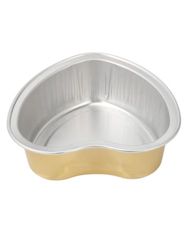 10pcs Heart Shaped Wax Melting Bowls - Gold Aluminum Foil Wax Bean for Hair Removal - Large Size Perfect for Home Use - Buy Online on SooperMarket.com