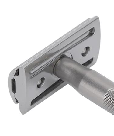Safety Aircraft Double Edge Safety Razor | Ergonomic Brass Handle (Silver) - Buy Internationally at Your Store Name  - Buy Online on SooperMarket.com