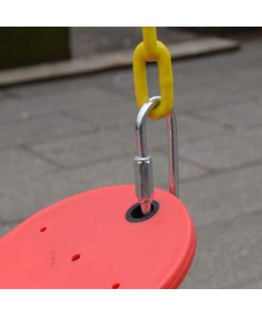 Ymeibe Swing Chains (2) Fully Coated with 4 Free Quick Links - Anti-Rust Iron Chains for Swing Set - Playground Kids Swing Seat Accessories - 660 Lb Capacity - Yellow - Buy Online on SooperMarket.com