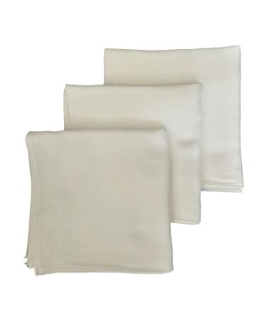 Angel-In-Moms 15 Packs Natural Cotton 100% Soft Muslin Gauze Handkerchief Face Washcloths Makeup Remover Thin Towels Wide Size 14 inch x 14 inch Reusable Napkins Hankies Bath Towel (White)