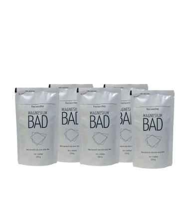 Magnesium bath 5-pack of magnesium flakes (5 x 250g) for a foot bath in a practical bag