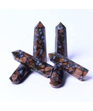 Meditation Gift Natural Crystal Blue Light Stone Pagoda Home Meditation Reiki Decoration Pack of 1 (Size : 7-8cm) - Buy Online on SooperMarket.com