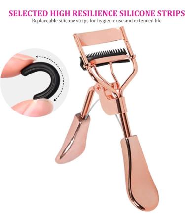 Eyelash Curler with Comb - Metal Lash Curler with Refill Pads | Precision Eye Makeup Tool for Women & Girls - Buy Online on SooperMarket.com