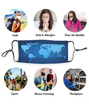 Green Colors Forest Texture Washable Reusable Mask Cotton Anti Dust Half Face Mouth Mask For Kids Teens Men Women With Adjustable Ear Loops - Buy Online on SooperMarket.com