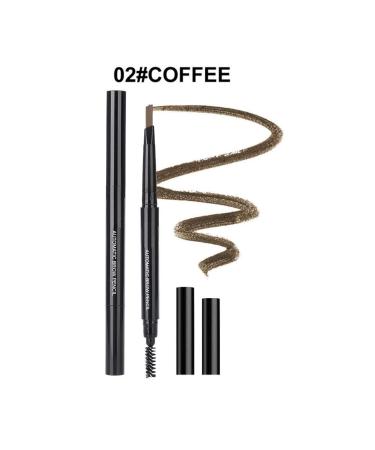 Buy Waterproof Double-Head Eyebrow Pen - 5 Color Options Triangle Tip Stencil & Brush Included - Buy Online on SooperMarket.com