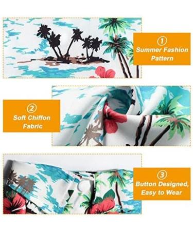 4-Piece Weewooday Pet Summer T-Shirts | Hawaiian Floral Print | Breathable & Cool | Small Size - Buy Online on SooperMarket.com