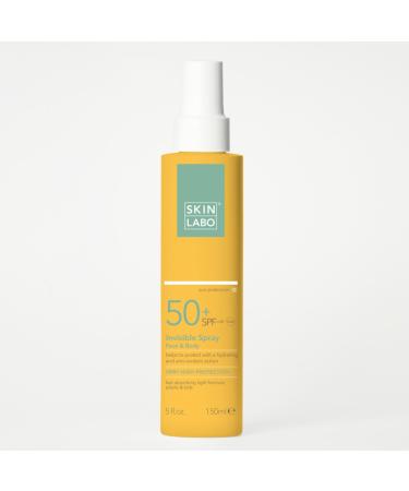 SkinLabo - Invisible Face and Body Spray SPF 50+ Protects against UVA and UVB Rays Prevents Photo-Aging and Erythema Moisturising with Glyceryl Glucoside Celligent - 150 ml