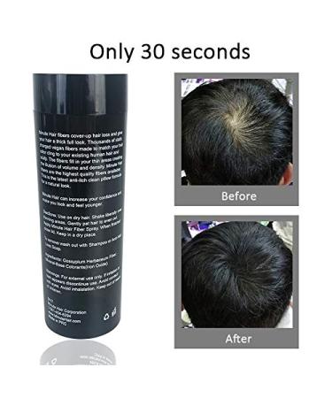 Biggie Sized 57g Dark Brown Hair Building Fibers Bottle - Refillable, High Grade Minute Fibers - Choose Your Color - Buy Online on SooperMarket.com