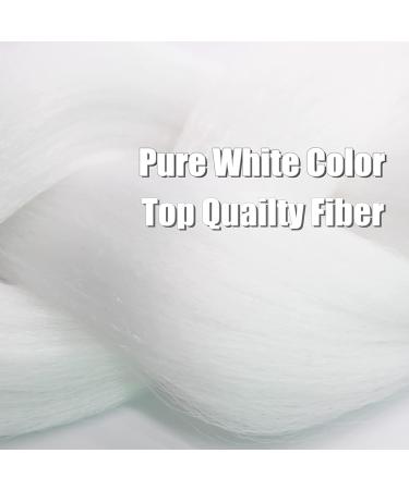 6 Packs Eunice Jumbo Braiding Hair Extensions - Colorful Synthetic Kanekalon for Crochet Box Braids - 165g/pcs 104cm (White) - International Shipping Available - Buy Online on SooperMarket.com