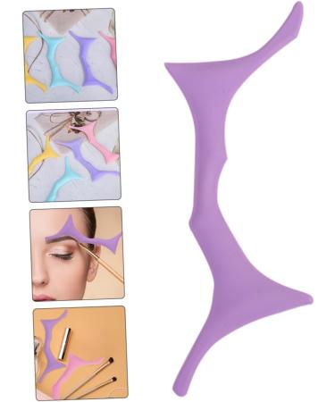 WOFASHPURET Eyebrow Shaping Stencil brow shaping template silicone makeup stencil eyebrow guide template mold eye protection Auxiliary Eyebrow Stencils 17.3x5.9cm Purple - Buy Online on SooperMarket.com