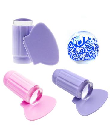 2.8cm Nail Art Transparent Stamp Scraper Image Plate Transfer Manicure Tool Transparent Convenient and Environmentally Friendly