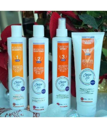 Carson Life Fortifying Hair Spray 2 Pack - 20 Oz - Specialized For Combating Split Ends & Hair Growth - Add Shine Improve Hair Dos Control Knots - Made With Mint Extract and Green Fruit Essence 10 Fl Oz (Pack of 2) - Buy Online on SooperMarket.com