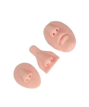 Silicone Nose Model Kit Simulation 3D Soft Exercise Nose Model Nose Seam Teaching Exercises (Light Beige)