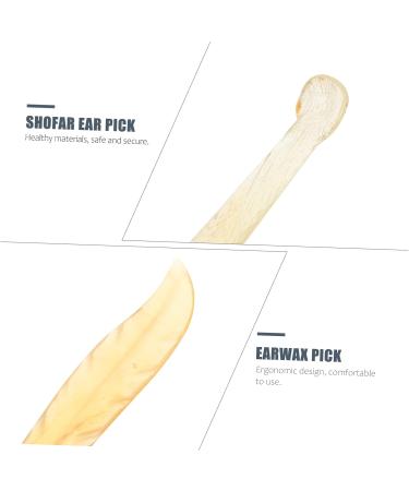 Healvian 2 Pcs Croissant Ear Pick: Ear Cleaning Tools, Travel Ear Plugs Wood Tools, Earwax Removal Swab, Cerumen Spoon, Ear Wax Removal Tool - 11.3x1.1x0.2cm - Buy Online on SooperMarket.com