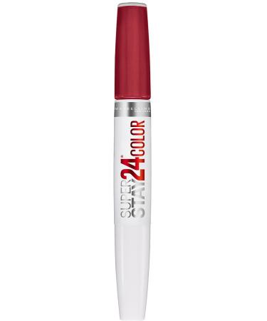 Maybelline Super Stay 24  2-Step Liquid Lipstick Makeup  Long Lasting Highly Pigmented Color with Moisturizing Balm  Keep Up The Flame  Red  1 Count 025 KEEP UP THE FLAME 1 Count (Pack of 1)