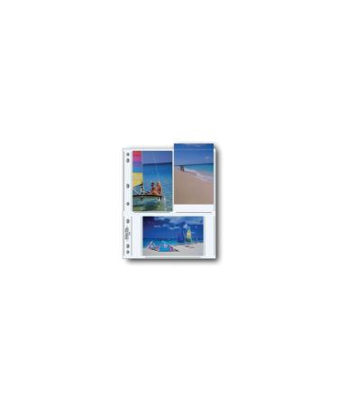 Print File 46-6P 8 mil Polypropylene Archival Storage Page for 6 Prints, 4x6", 100 Pieces 100 Sheets