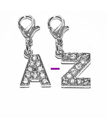SKS Diamante Bling Clip On Alphabet Letter Charm (B)